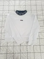 ◇ ⊆ FILA フィラ ハイネック 長袖 トレーナー サイズF ホワイト系 レディース E  【1509100082866】