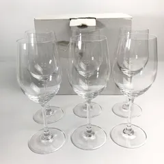 【現状渡し品】 Perle ペルル　ベーシックレッドワイン 370cc 1796　6脚セット 【101-250403-MO-02-fuz】