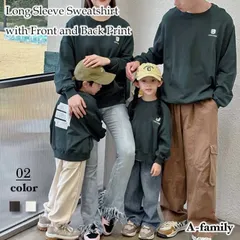 親子 ペアスウェット パーカー リンクコーデ セット Tシャツ 親 子コーデ トップス