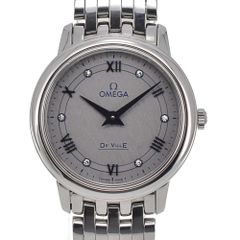 値下 オメガ OMEGA 424.10.27.60.56.002 デビル プレステージ 6P ダイヤモンド クォーツ レディース 美品 D#139164