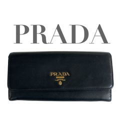 PRADA サフィアーノ 長財布 ブラック ピンク