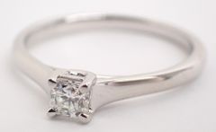 新品仕上げ済 TIFFANY&Co.(ティファニー) ルシダダイヤリング D0.24ct Pt950 3.3g 磨き済み プラチナ950 四角ダイヤ レディース 指輪 13.5号