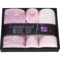 今治泉州さくらづくし フェイス・ハンドタオル・タオルハンカチセット TMS3008805 | 24-7542-050タオル バスタオル フェイスタオル ハンドタオル 汗拭き ふわふわ パイル糸 綿100% 日本製 箱入り 上質感 お見舞い 詰め合わせ ギフト 