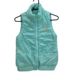 ルコック×DURAS リバーシブルベスト ライトグリーン 迷彩 カモフラ 裏ボア レディース S ゴルフウェア le coq sportif