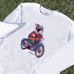 ボストンテリアライダーロングTシャツ【ファッション・ギフト】