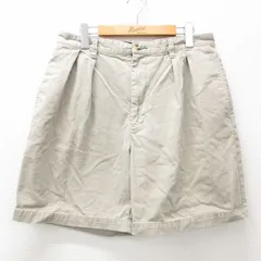 W32/古着 トミーヒルフィガー ブランド ショート パンツ ショーツ メンズ 90s コットン ベージュ カーキ 25apr14 中古 ボトムス 短パン シ