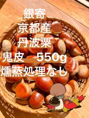 ラスト1個　京都産　丹波栗　厳選　銀寄のみ　鬼皮　サイズS (15-18g)550g 殺虫剤不使用　手拾い