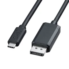 3m サンワサプライ Type-C-DisplayPort変換ケーブル(USB Type-Cオス-DisplayPortオス) 3m 4K60Hz対応 ブラック KC-ALCDP30