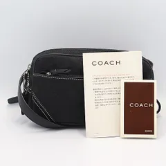 良品 コーチ シグネチャー柄 ブラック ウエストバッグ ボディバッグ メンズ/レディース 2000000 NSK OMI