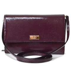 ケイトスペード バッグ katespade コーティング レザー フォン ポーチ クロスボディー 斜めがけ ショルダーバッグ マホガニー【訳あり】2645