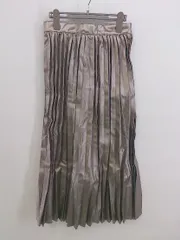 ◇ ◎ ●未使用● GRL グレイル フェイクレザー ロング プリーツ スカート サイズL ブロンズ ブラウン系 レディース P  【1211100015392】