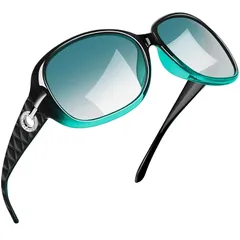 [Joopin] サングラス レディース 偏光 運転 uv400保護 uvカット 紫外線カット スポーツ 登山 釣り sunglasses for women(グラデーショングリーン) 0