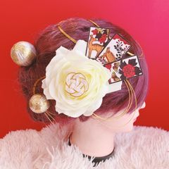 前撮り☆お祭り髪飾り☆結婚式髪飾り☆お花☆リボン☆御神輿☆よさこい髪飾り☆七五三髪飾り☆体育祭ヘア☆お揃い☆