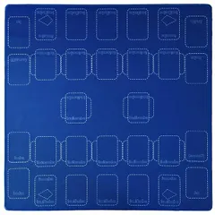 [送料込]青 OTOlife 遊戯王 プレイマット 全面縫製仕様 ラバープレイマット 滑り止め 収納袋付き カードゲーム ポ ケカ 60×60cm (青)