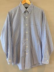 00's Brooks Brothers ブルックスブラザーズ ギンガムチェック ボタンダウン BDシャツ ブルー ホワイト 青 × 白 メンズ Mサイズ