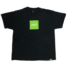 HUF ハフ　ロゴtシャツ ブラック　グリーン　ボックスロゴ XL ストリート
