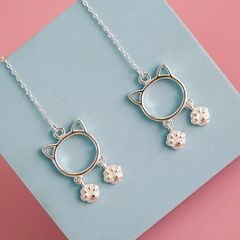 【ピアス】送料無料 S925 シルバー 925  金属アレルギー対応  非アレルギー  アクセサリー お洒落 オシャレ かっこいい 大人 可愛い 大人女子  キャット ネコ 猫グッズ 八千代 猫雑貨 cats