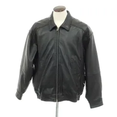 【中古】ビームス BEAMS 2024年春夏 シープスキン ジップアップ レザーブルゾン ブラック【サイズL】【メンズ】のサムネイル
