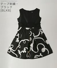 【テープ刺繍・ブラック】プチプラキッズドレス TAK キッズ キャサリンコテージ