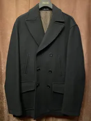 MADE IN ITALY製 PARK HOUSE カシミヤウールPコート ブラック 50サイズ