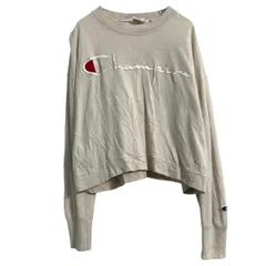 champion ロゴスウェット トレーナー レディース XS アイボリー チャンピオン プルオーバー 古着卸 アメリカ仕入 a611-7075のサムネイル
