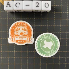 防水ステッカー　切手風　スタンプ風　海外　２枚セット　AC-1防水ステッカー　切手風　スタンプ風　海外　旅行　レトロ　２枚セット　AC-20