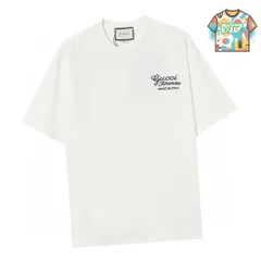 【今日WTO】Gucci 25SS 前後アルファベット刺繍 丸首 T-LK42