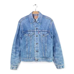 80s リーバイス 70505-0317 USA製 トラッカージャケット ヴィンテージデニムジャケット 飾り付き メンズS相当 DA0075