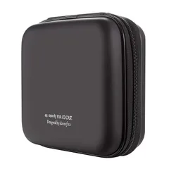 LIOVODE 48枚収納 CDケースポータブルEVA blu-ray ディスク収納ケース 大容量 DVD/VCD 収納 (48枚, ブラック 48) 0