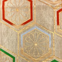 京袋帯 正絹 付下げ・無地など・お子様にも[あD844]