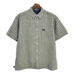 TOMMY JEANS トミージーンズ 半袖シアサッカーシャツ チェック ネイビー(メンズ XL)中古 古着 U1839