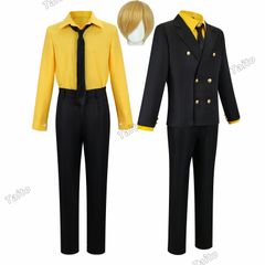 （ウィッグ付き）ONE PIECE ヴィンスモーク・サンジ （Vinsmoke Sanji）ワンピース cos服 山治香吉士 イエロースーツ男装コスプレスーツ二次元cos衣装 コス服 アニメ コスチューム Cosplay イベント パーティー 変装