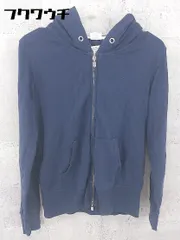 ◇ Champion チャンピオン 長袖 ジップアップ パーカー サイズM ネイビー レディース 【中古】 【1002800487882】