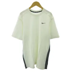 ナイキ NIKE 美品 ドライフィット DRY-FIT Tシャツ スウォッシュ ロゴ プリント 半袖 XL 白 ホワイト 0815 ●ECO