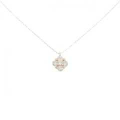 フラワーモチーフダイヤモンドネックレス45cm0.5ct K18PG - メルカリ