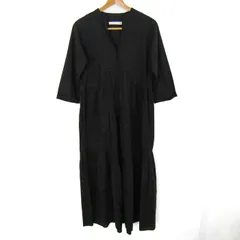 ブージュルード ワンピース 長袖 コットン100% ブランド トップス 黒 レディース 38サイズ ブラック系 Boujeloud 【中古】