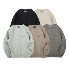 ＜SSFOG FEAR OF GOD ESSENTIALS＞カップルメンズコットン裏地毛長袖トレーナーキャジュアルトップス