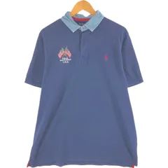 古着 ラルフローレン Ralph Lauren POLO RALPH LAUREN 星条旗柄 半袖 ポロシャツ メンズXL相当/eaa561889