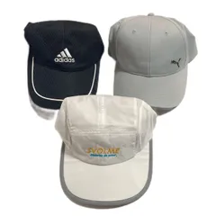 メンズ 3点 帽子 SVOLME リフレクター ホワイト 58cm / adidas メッシュ ブラック 57-60cm PUMA グレー 57cm スポーツ ランニング■SHW298