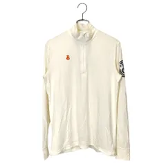 PEARLY GATES パーリーゲイツ ゴルフ レーヨン混 ハーフジップ ハイネック 長袖 ニット セーター 053-0166107 5 オフホワイト メンズ