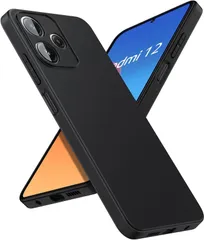 【特価商品】LAYJOY Xiaomi Redmi 12 5G ケース ソフト シリコン 黒 TPU 薄型 カバー [傷防止 軽量 柔軟 薄型 耐衝撃 携帯便利] 全面保護 シャオミ レッドミ 12 5G スマホ ケース (マットブラック)