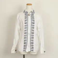 美品 ヴェルサーチ 刺繍 長袖 シャツ タッセル 40 ファッション トップス ブラウス アパレル レディース 婦人 服 洋服 MMM AY11-4【中古】のサムネイル