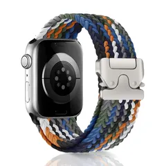新品　(デニムブルー) - 交換ベルト 対応 対応 Ultra SE 1 2 3 4 5 6 7 8 9 10 Series iWatch 通気性 スポーツバンド 編み込み ナイロン ベルト 時計バンド パラシュートスタイルのバックル 腕時計バンド アップルウ