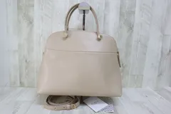 美品 FURLA フルラ パイパー 2way ハンドバッグ ショルダーバッグ ベージュ