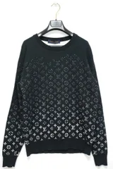 LOUIS VUITTON ルイヴィトン LVSE グラデーション モノグラム デグラデ クルーネック ニット トップス Sサイズ ブラック ホワイト RM211Q USO HJN87W