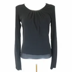 #a ヴィヴィアンタム VIVIENNETAM カットソー 0 黒 無地 パワーネット 長袖 日本製 レディース [858370] k01のサムネイル