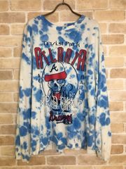 【中古】23SS 日本製 BLACK WEIRDOS ﾌﾞﾗｯｸ ｳｨﾄﾞｰ Tｼｬﾂ 長袖 ﾛﾝｸﾞ ﾀｲﾀﾞｲ TieDye L/S Tee ｸﾞﾗﾌｨｯｸ ﾌﾞﾙｰ系 M 33839660