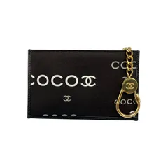 シャネル CHANEL キーケース ココマーク キャンバス/レザー ブラック レディース