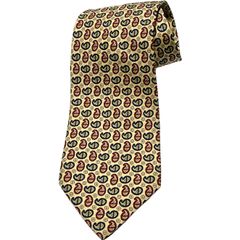 ▲訳あり商品▲ MADE IN ITALY製 Andrew's Ties ペイズリー柄シルクネクタイ イエロー