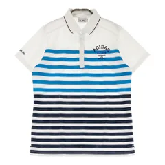 サイズ：OT ADIDAS GOLF アディダスゴルフ A05467 半袖ポロシャツ 刺繍 ボーダー柄 ホワイト系 [240101420553] ゴルフウェア レディース ストスト